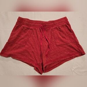 Athletic Works Women's Red Drawstring Athletic Shorts